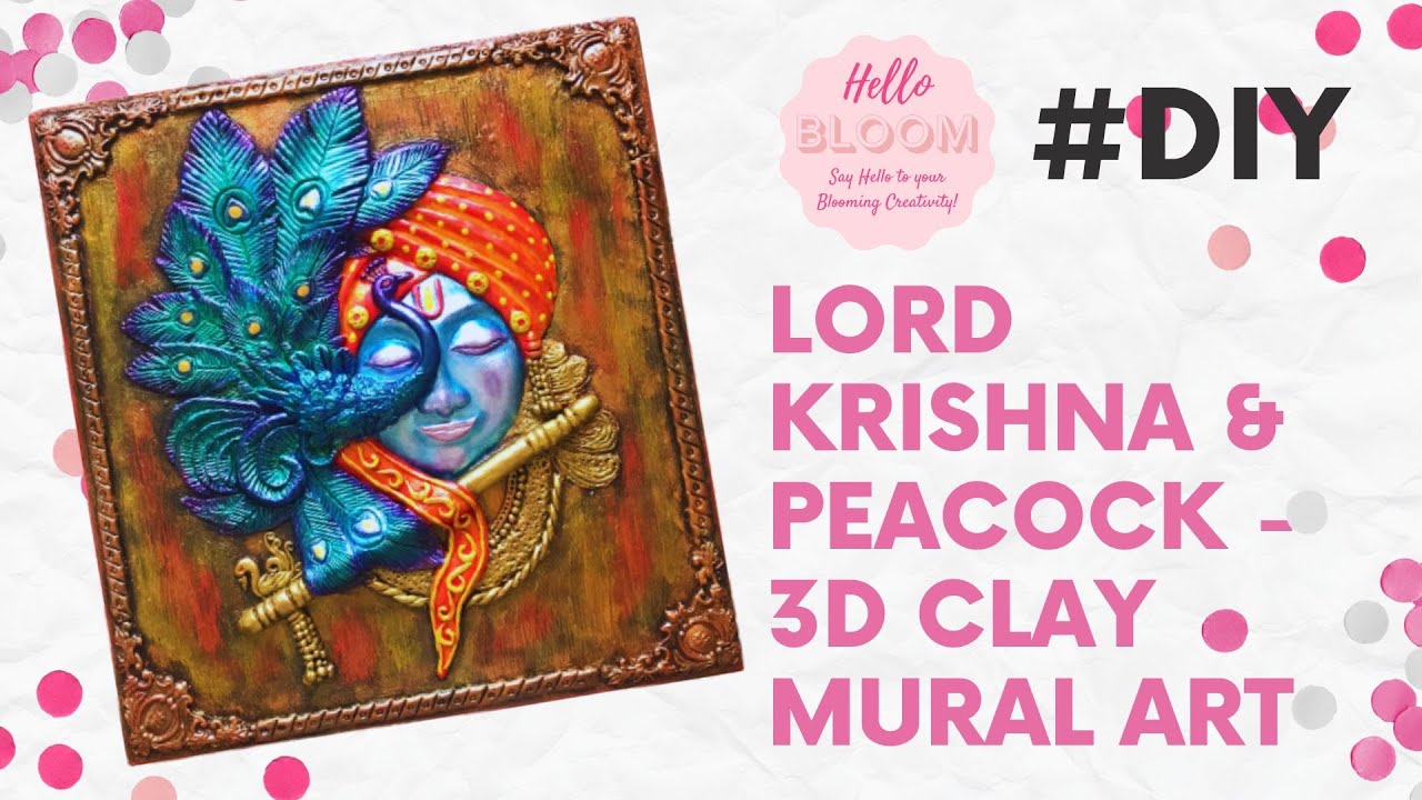 Incredible Krishna Clay Mural Art | DIY