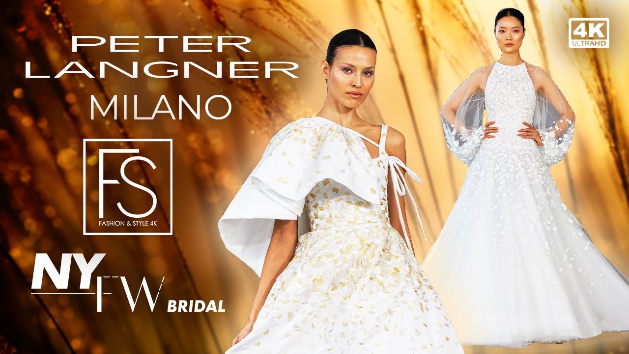 PETER LANGNER Full Show 4K EXCLUSIVE INTERVIEW New York Bridal Fashion Week TOP MODEL Mieke Vesser