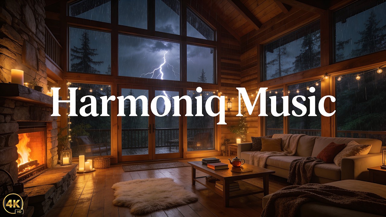 Rain Falling Outside While You Stay Warm Inside 🌧️ Calm Cozy Ambience for Sleep