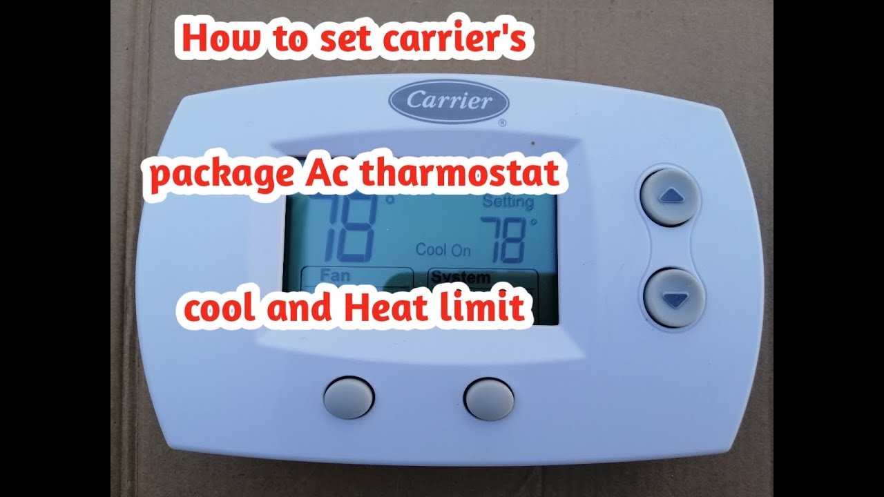 How to set cool limit and heat limit || package Ac set cool & heat limit || carrier ac tharmostat ||