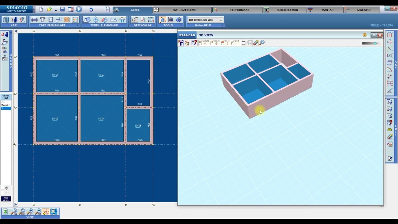 STA4CAD İle Yığma Yapı Modelleme
