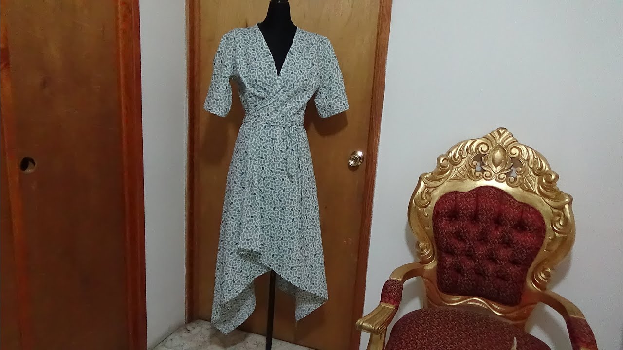 Como trazar vestido cruzado asimétrico (trazo)