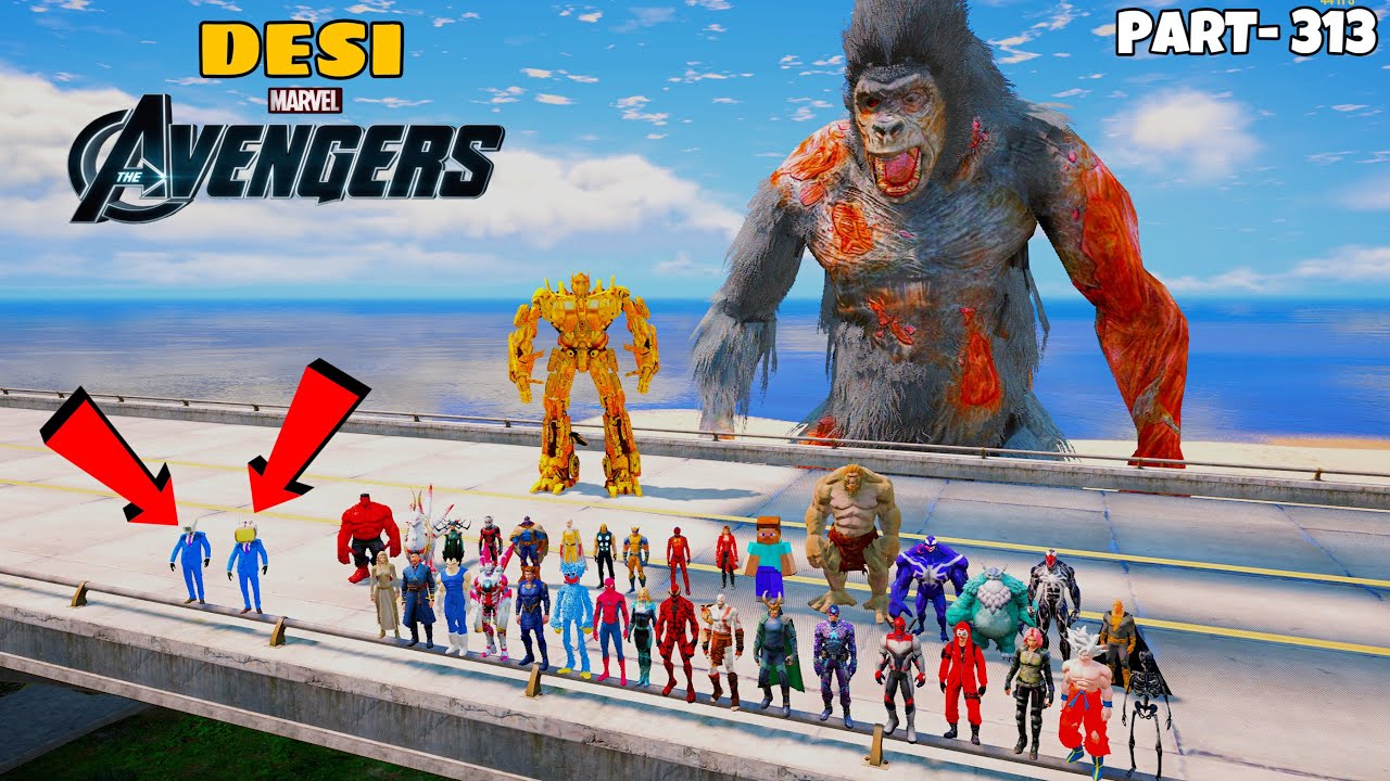 DESI Avengers and Kratos Playing Chupan Chupai with TV MAN and CAMERAMAN in GTA 5 | GTA V #313