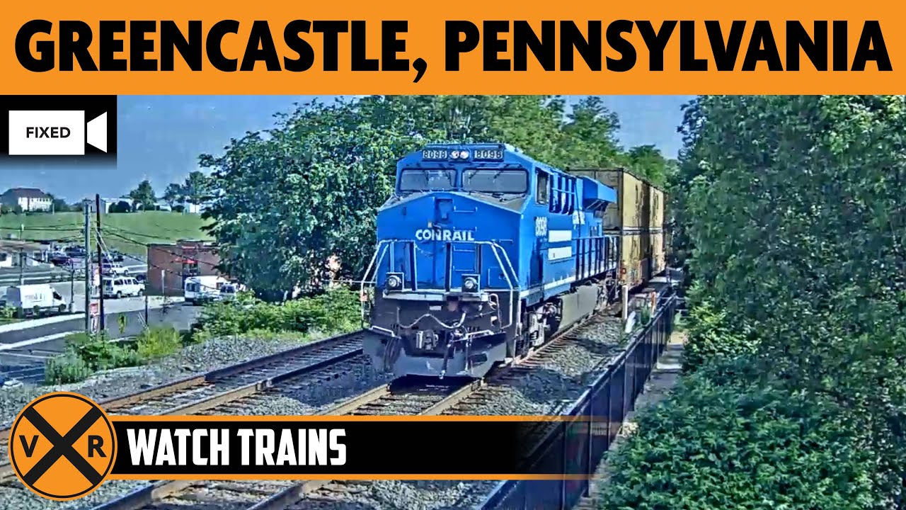 Greencastle, Pennsylvania, USA | LIVE Train Camera (Fixed View – East)