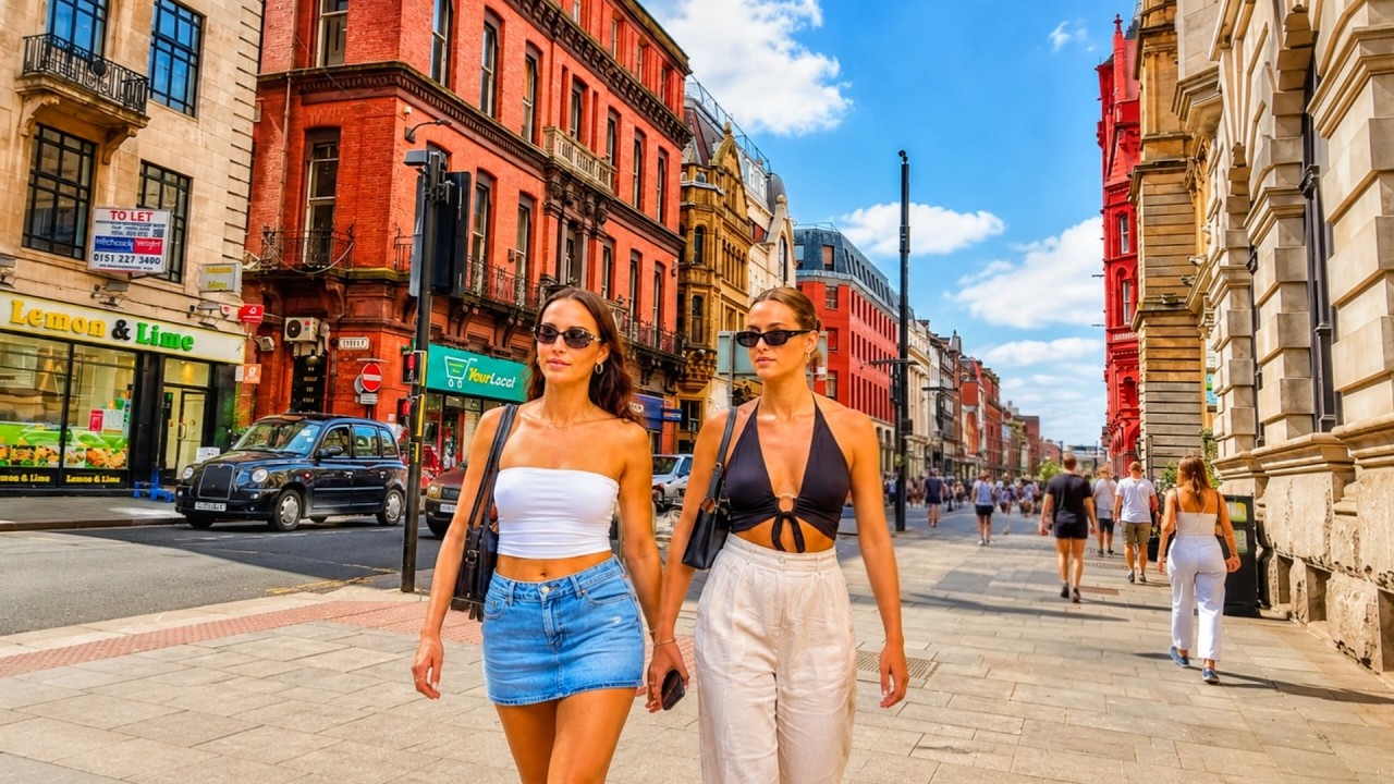 Liverpool Walking Tour 4K 🇬🇧 | Royal Liver Building, Waterfront & City Centre