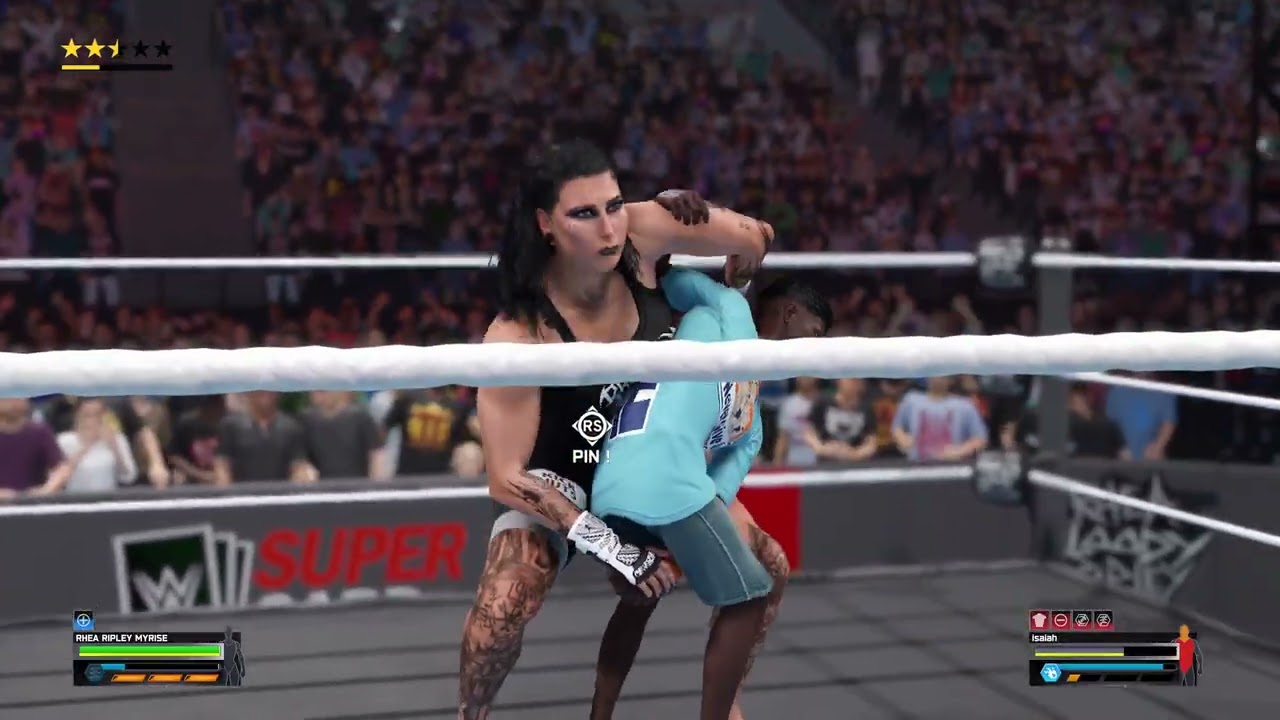 Destroyed By Giant Rhea Ripley Low Blow 😵‍💫 WWE2k25 🎮