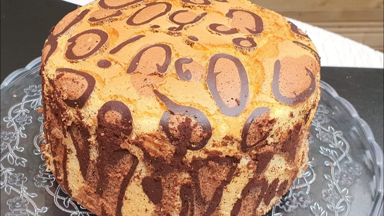 Chiffon cake léopards     شيفون كيك