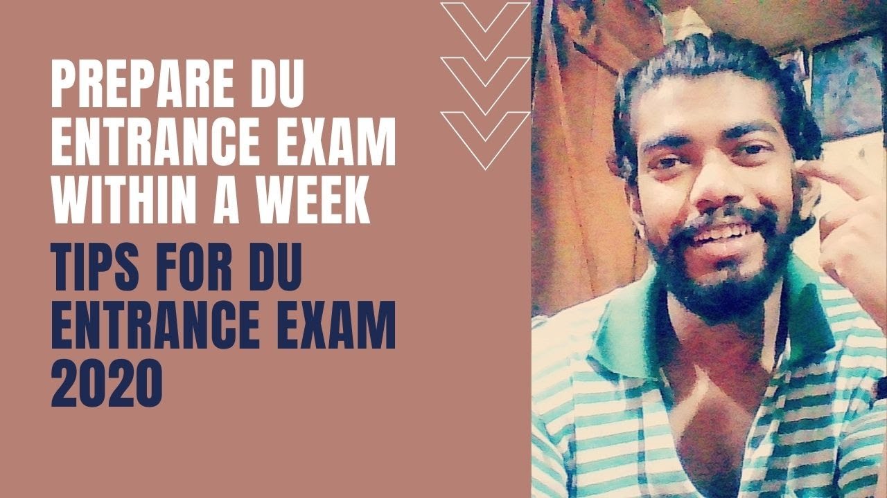 PREPARE DU ENTRANCE EXAM WITHIN A WEEK || DELHI UNIVERSITY ENTRANCE EXAM 2020