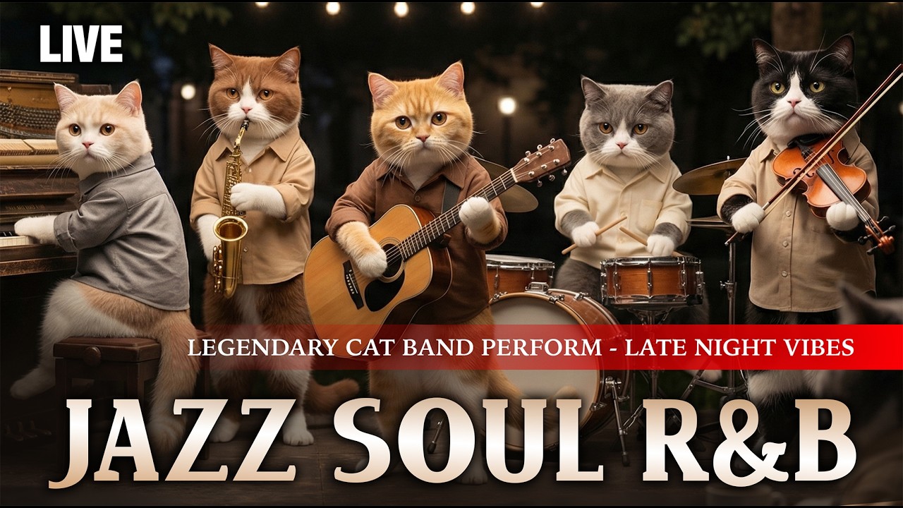 🔴 Now Playing: Smooth Jazz Lounge 🎷 Deep Focus & Sleep Music | Jazz Meowlody