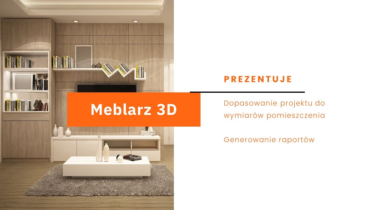Meblarz 3D - dopasowanie projektu do wymiar&oacute;w wnętrza
