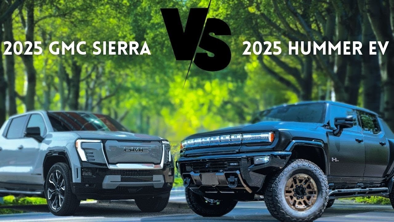 GMC Hummer EV 2025 против GMC Sierra 2025: решающее противостояние пикапов ⚡ Кто правит дорогой