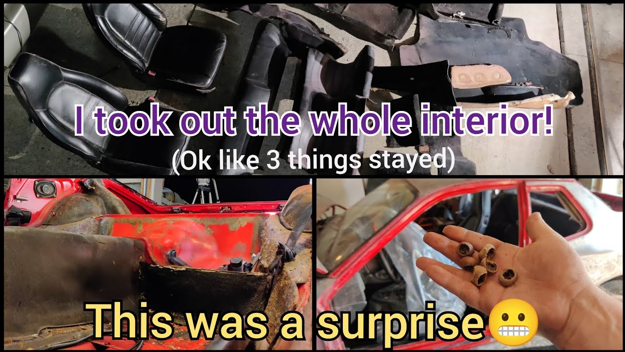 Porsche 944 restoration!  Interior removal! I did not expect everything I found!😂