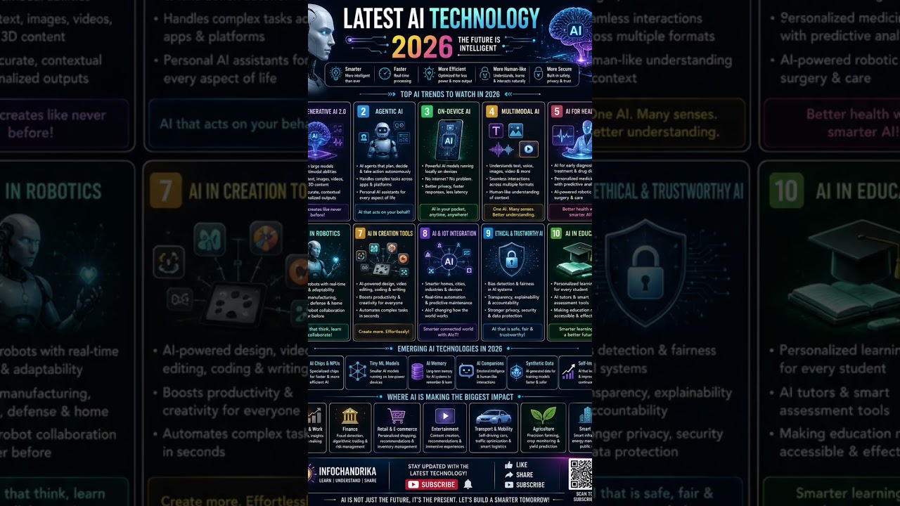 Latest AI Technology 2026 | Artificial Intelligence Innovations, AI Tools & Future Tech