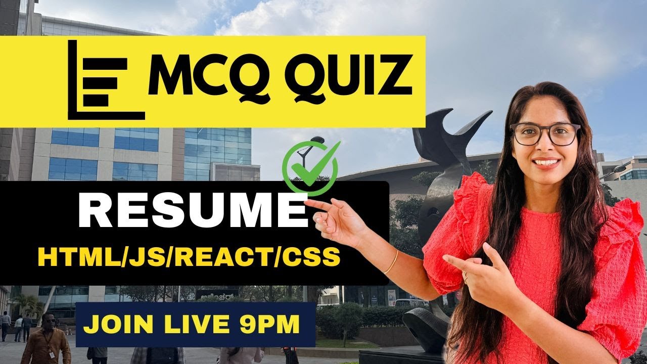 HTML/CSS/React + JavaScript MCQ LIVE | LIVE Quiz + Winner 🏆