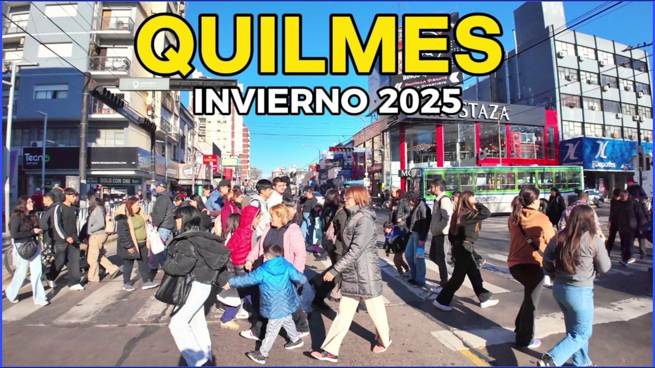 【4K】Descubriendo las Calles de QUILMES en INVIERNO, Provincia de Buenos Aires | Walking Tour