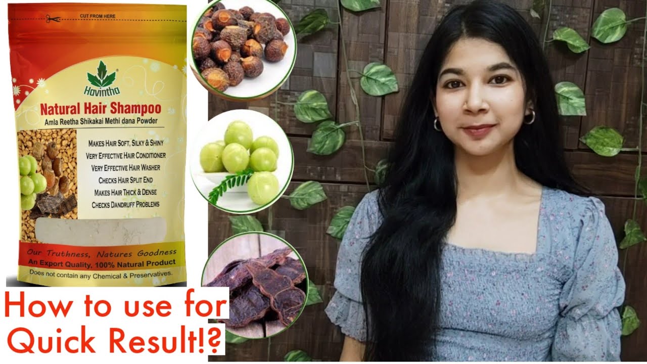 Havintha Natural Hair Shampoo Review/Best Natural Shampoo With Amla, Reetha,Shikakai #natural #hair
