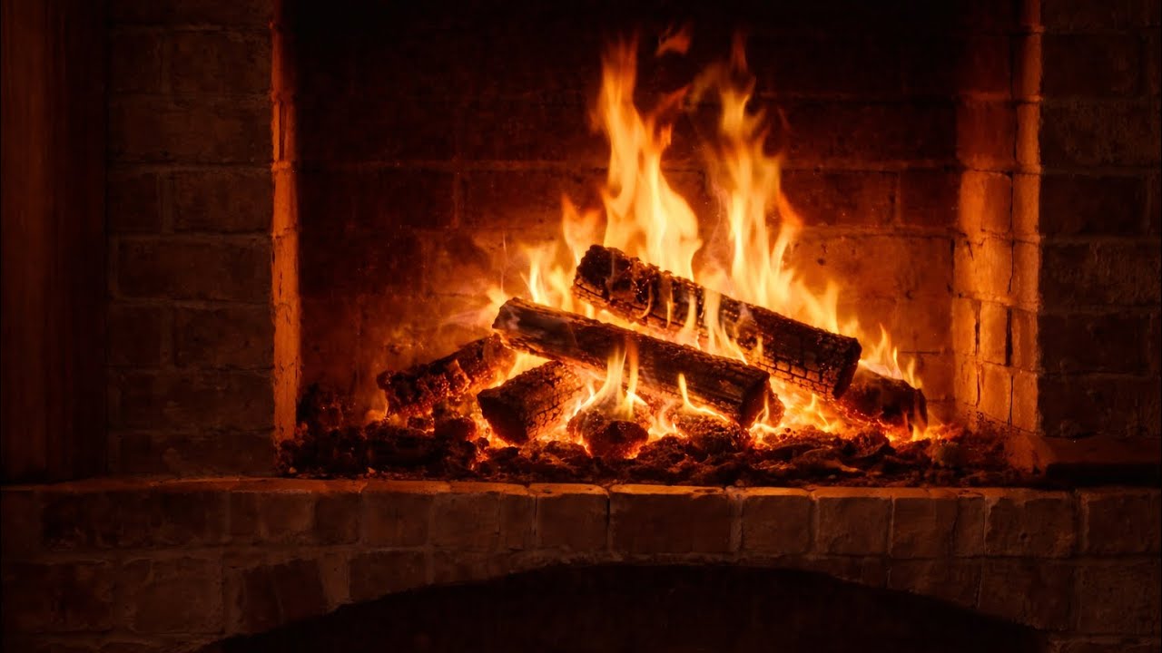 10 Hours Brown Noise 🔥 Fireplace Sounds for Deep Sleep, Relaxation & Insomnia