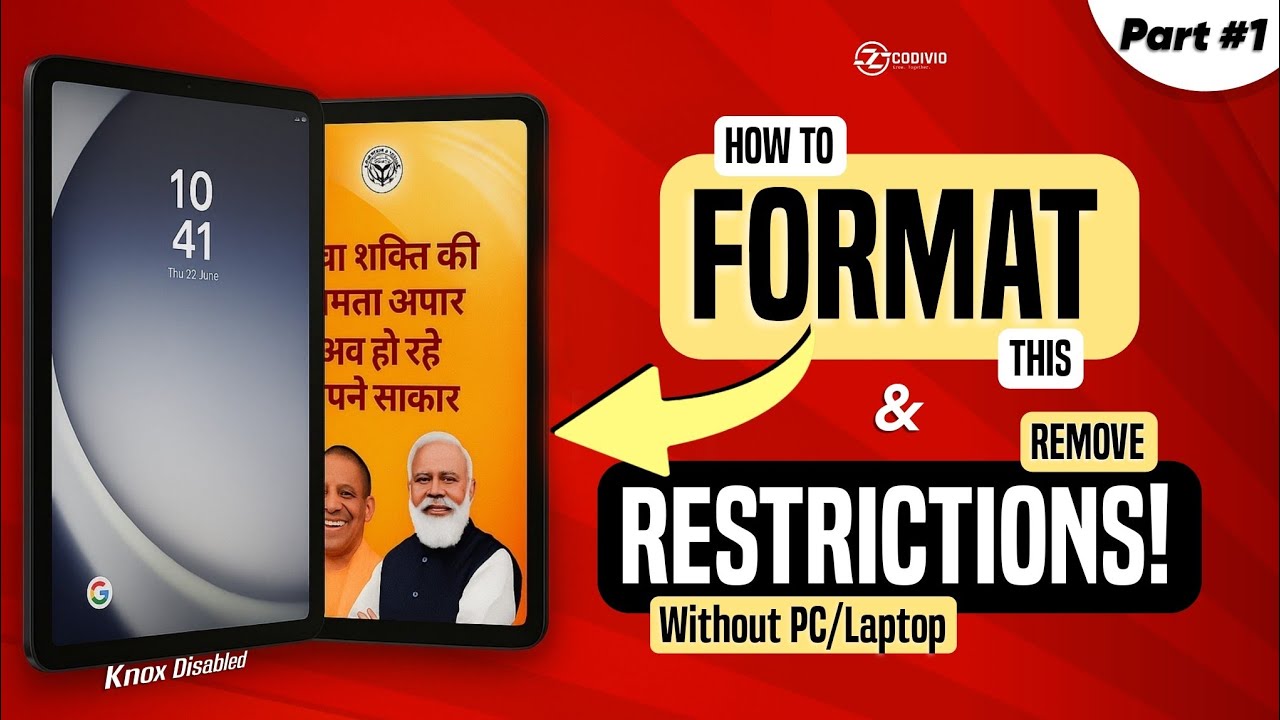 How to Remove Yogi Modi Wallpaper | How to Remove Restrictions from Samsung Galaxy Tab A9 | Codivio