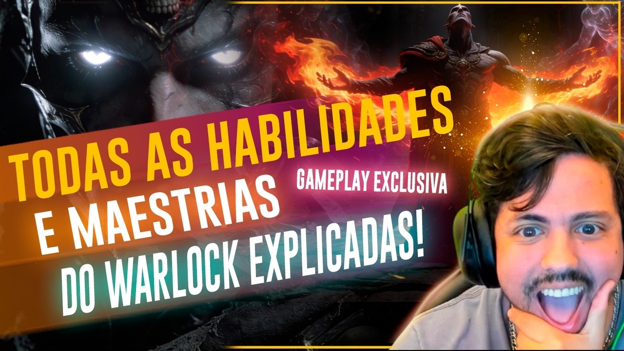 GAMEPLAY COM TODAS AS HABILIDADES E MAESTRIA DO WARLOCK EXPLICADAS - DIABLO 4 LORD OF HATRED