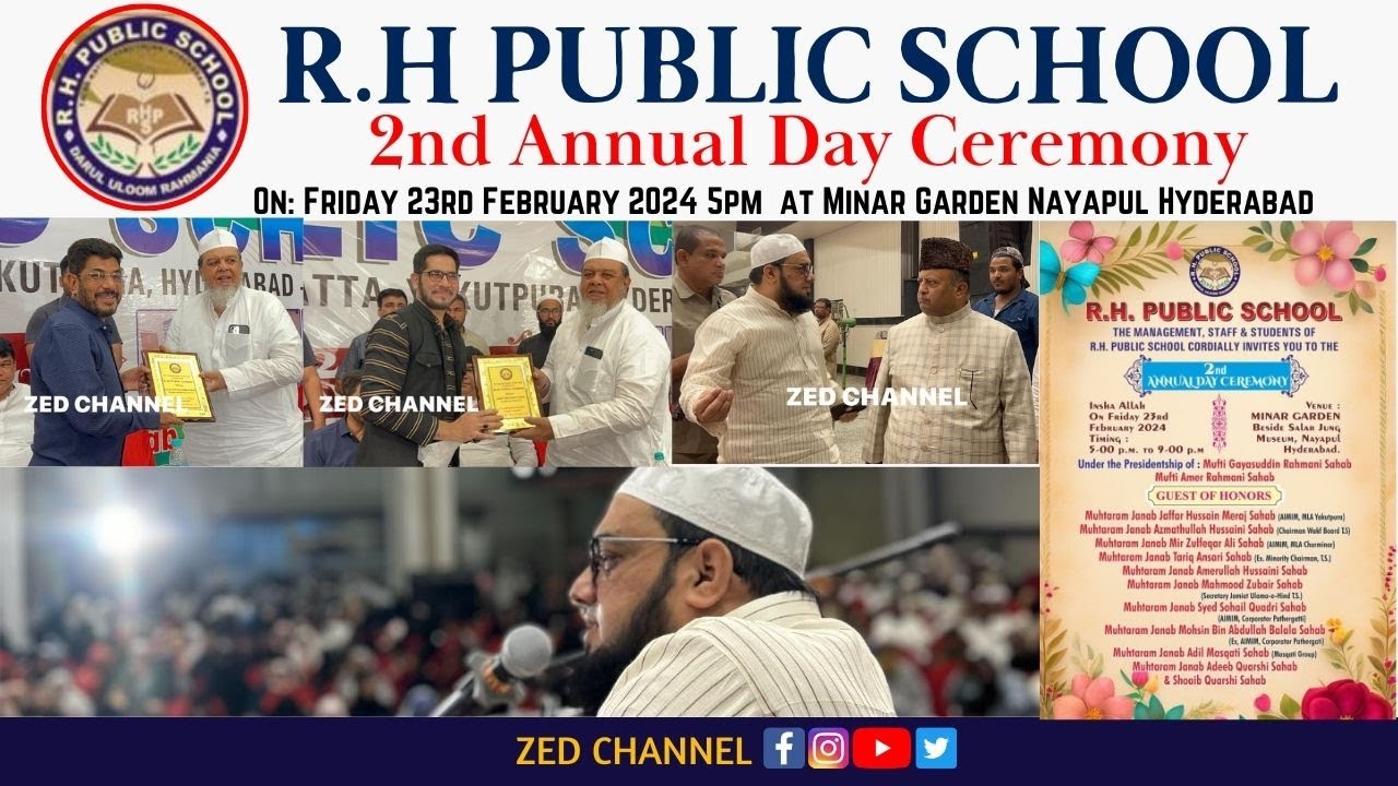 R.H PUBLIC SCHOOL 2nd Annual Day Ceremony 2024 at Minar Garden @zedtvchannell