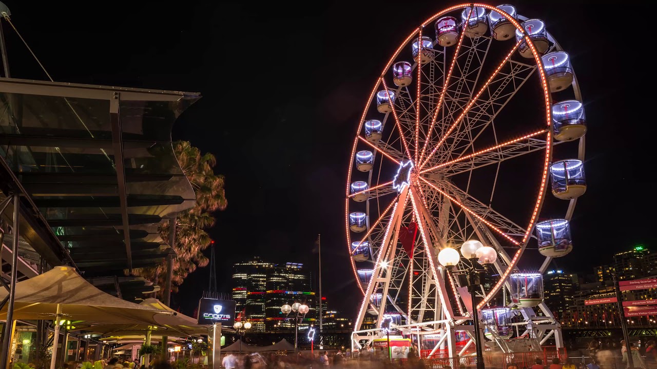 Star Of The Show Ferris Wheel, Darling Harbour, Sydney (4K)