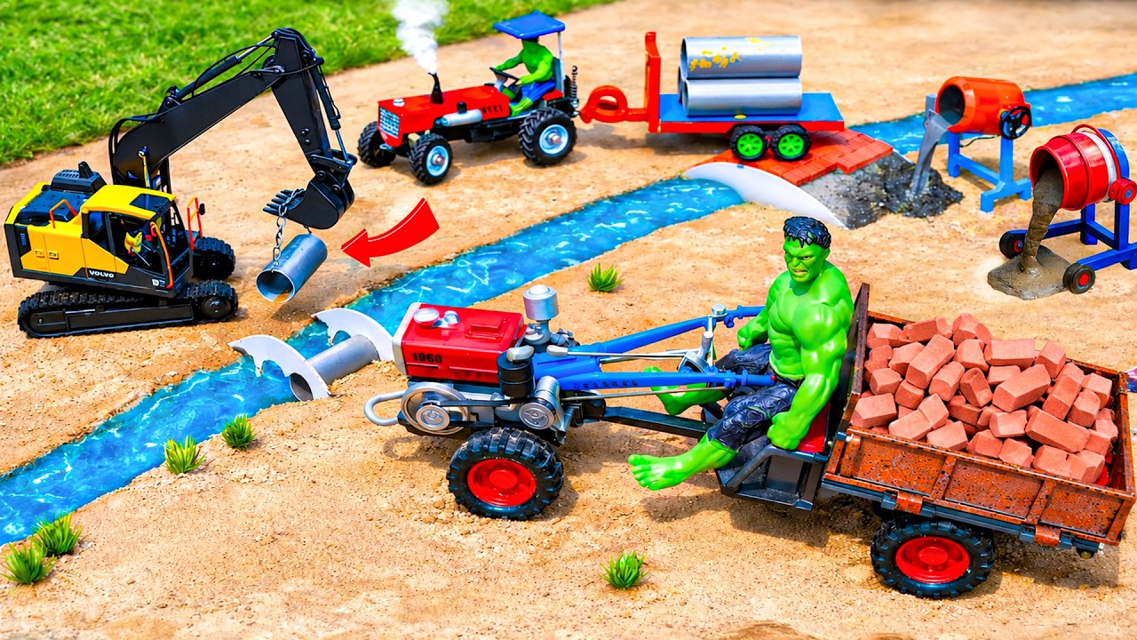 DIY Mini Tractor Video Mini Water Pump | Amazing Mini Construction Science Project