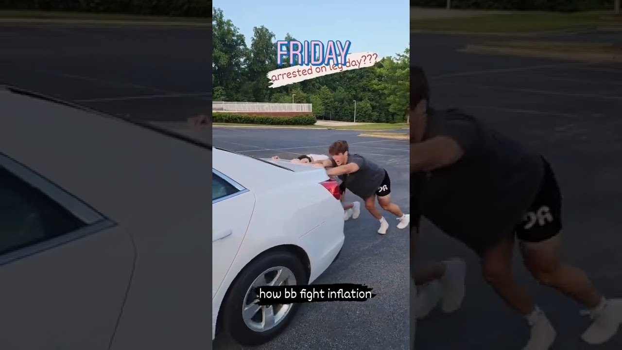 Pushing the car.. Great Leg workout