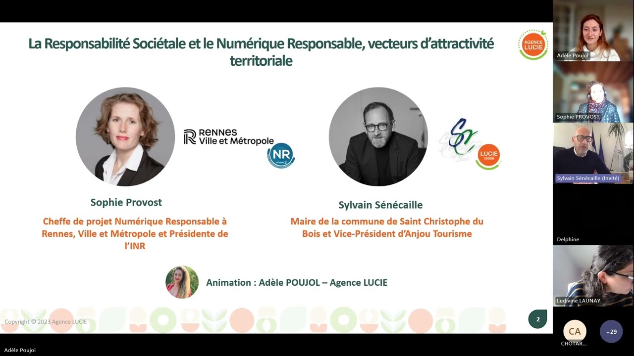 Webinaire RSO et Numérique responsable : vecteurs d'attractivité des collectivités territoriales