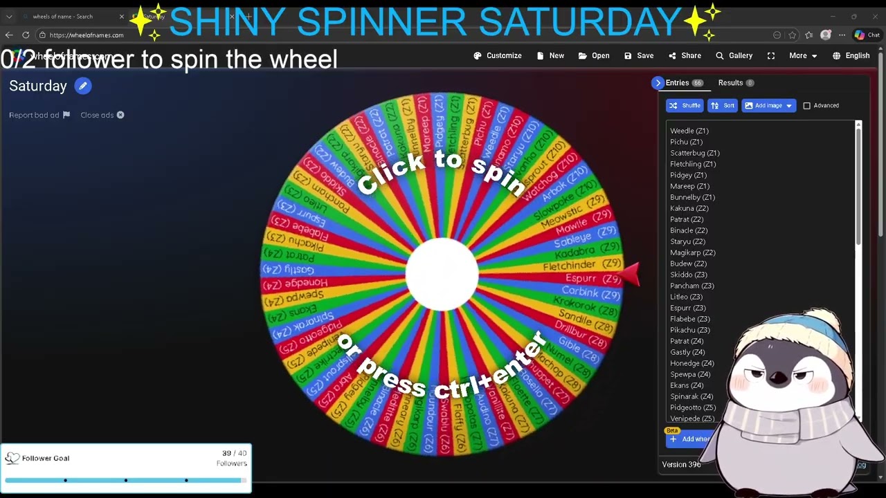 Shiny Spinner Saturday VOD