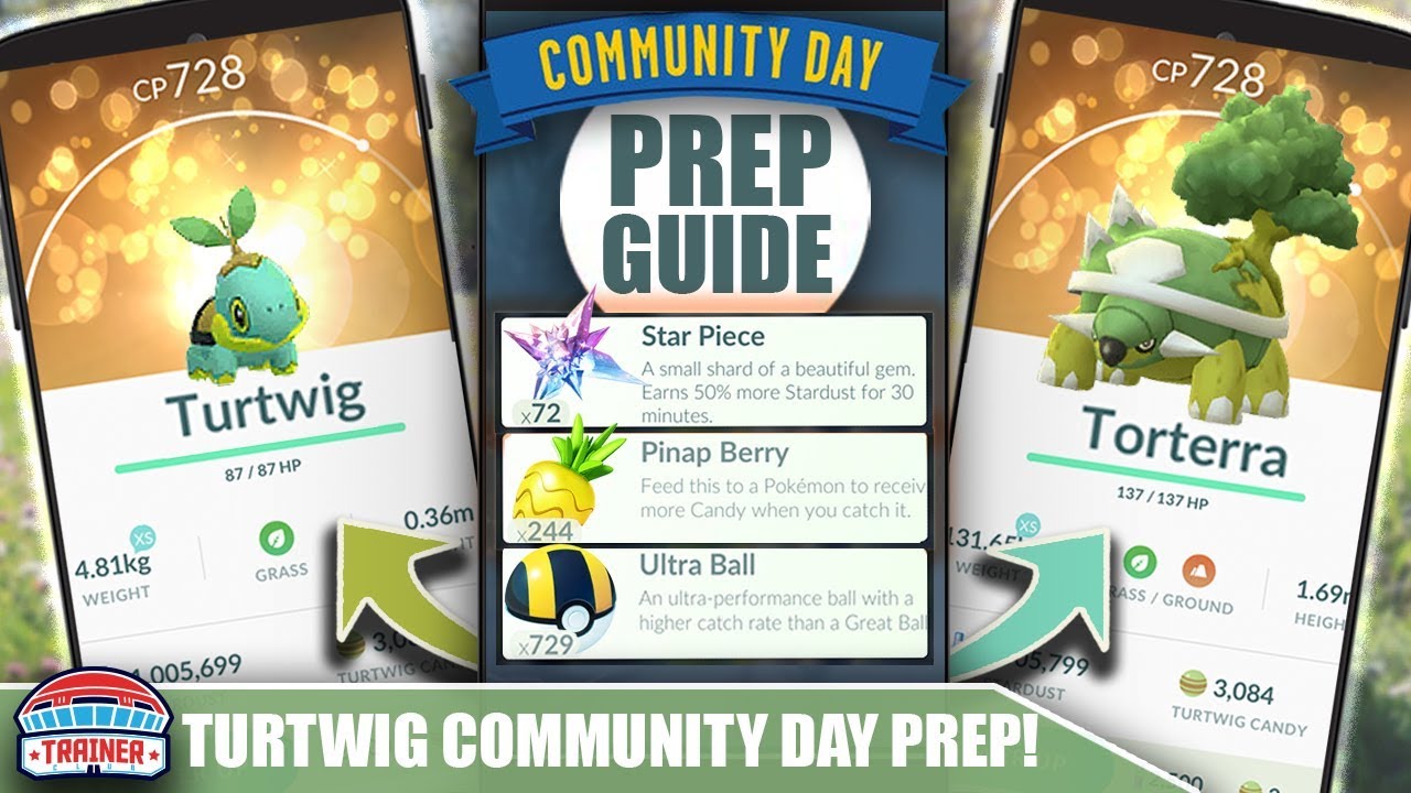 START NOW!! TOP TIPS FOR SHINY TURTWIG COMMUNITY DAY PREP TO MAX 3X STARDUST & TORTERRA | POKEMON GO