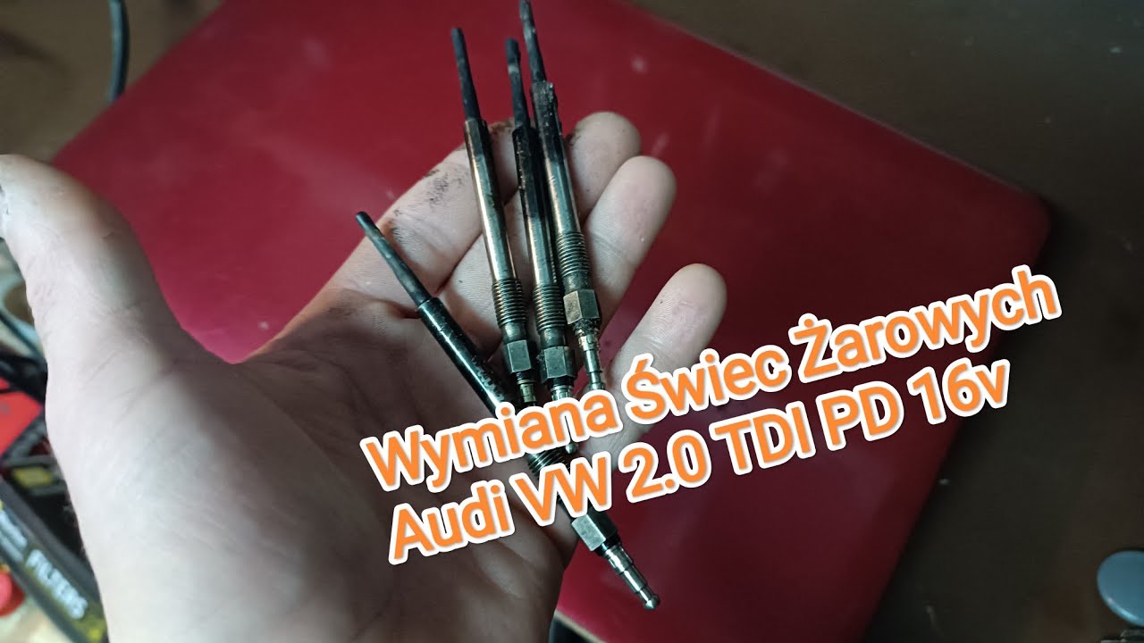 Wymiana świec żarowych 2.0 TDI PD 16v Touran VW audi