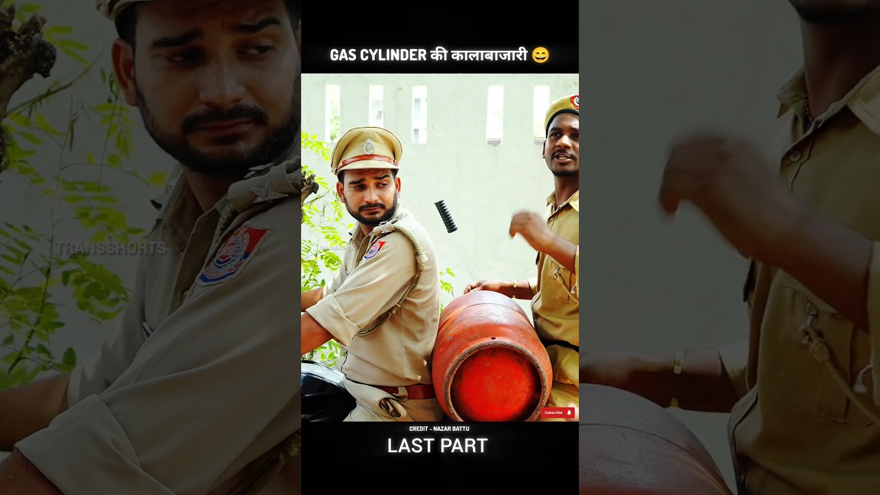 Police Issued a Fine Over a Gas Cylinder 😄 #shorts #trending #viral #police #gascylinder #lpg #funny