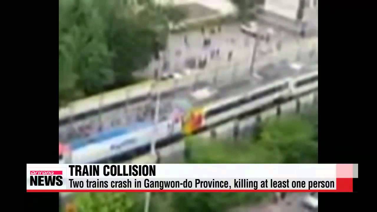 Two trains collide in Gangwon Province, Korea