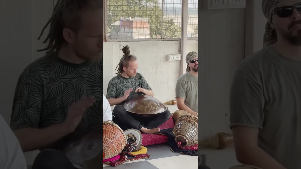 Handpan Music Jam in Varanasi with percussion masters @batmantanzu & Nathulal Solanki 