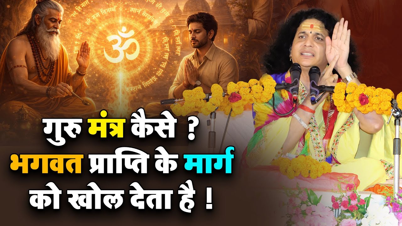 गुरु मंत्र कैसे ? भगवत प्राप्ति के मार्ग को खोल देता है ! #santindradevjimaharaj #bhagwatkatha