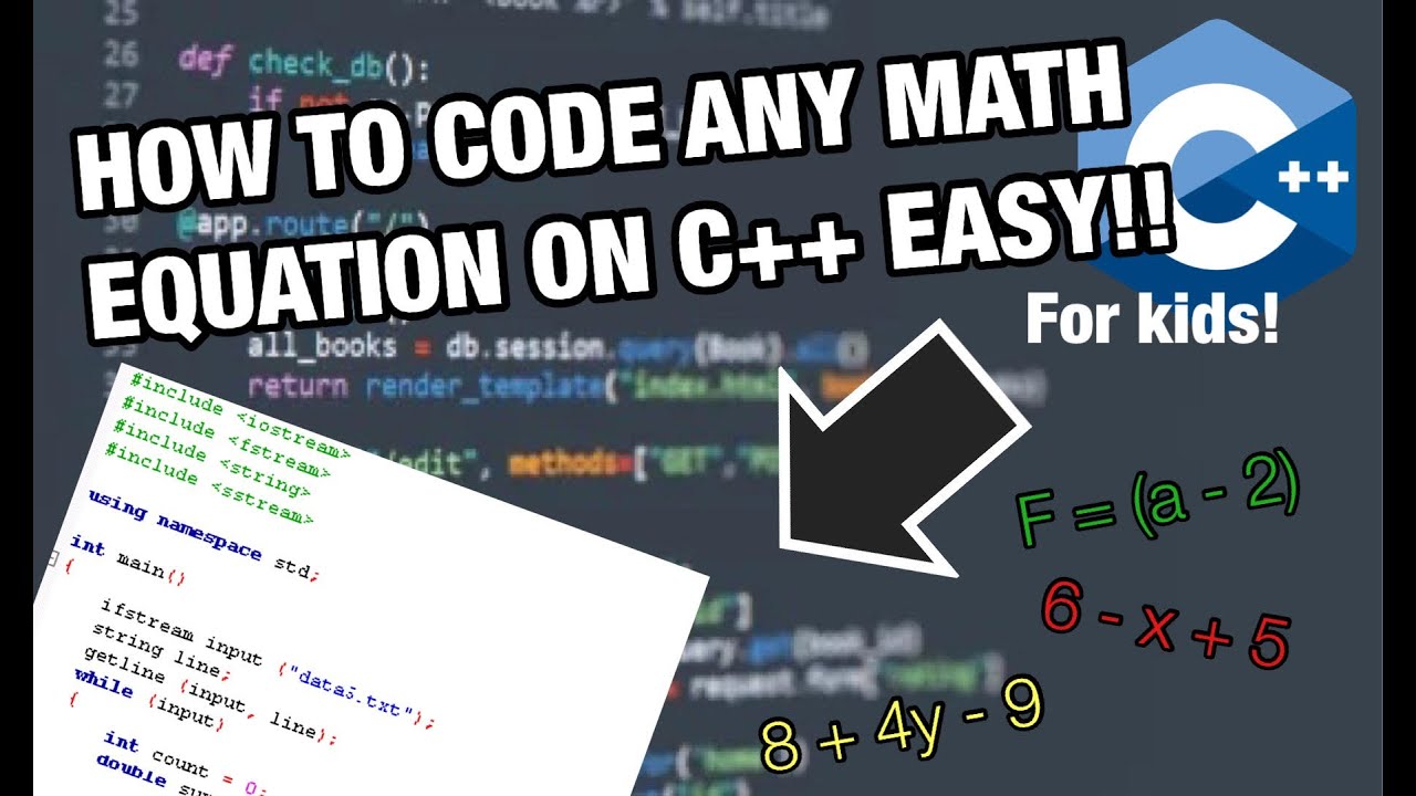 How To Code ANY Math Equation on C++ Easy! | Beginner Math Equation Solver Coding Tutorial C++