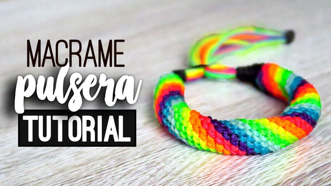 Pulsera Tubular De 1 Nudo »🌈 tutorial | como hacer brazalete de hilo | diy● Friendship Bracelet #116