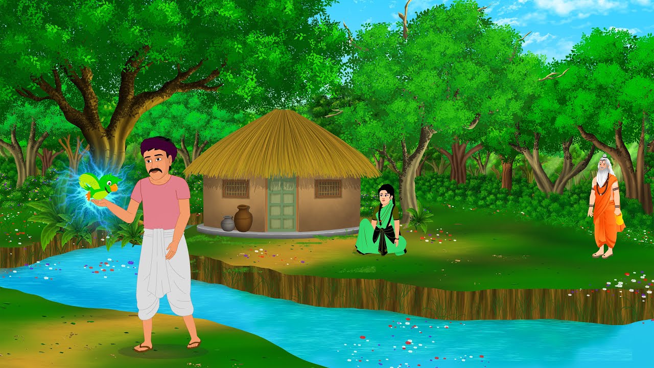 चतुर किसान और रहस्यमय तोता | Moral story| Hindi Kahaniya  | Hindi cartoon story | cartoon
