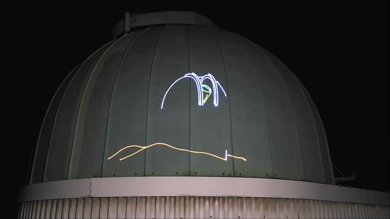 Laser-Show auf Kölner Sternwartenkuppel!