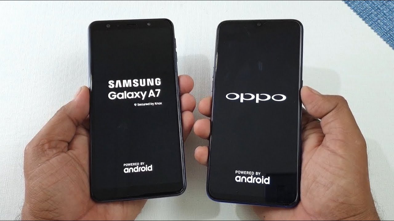 Samsung A7 (2018) vs Oppo F9 Pro Speed Test & Ram Management Test !