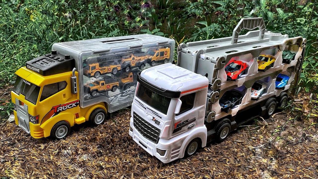 Menemukan Dan Merakit Mobil Mainan, Mobil Polisi, Truk Oleng, Mobil Ambulan, Truk Pasir, Truk Molen,