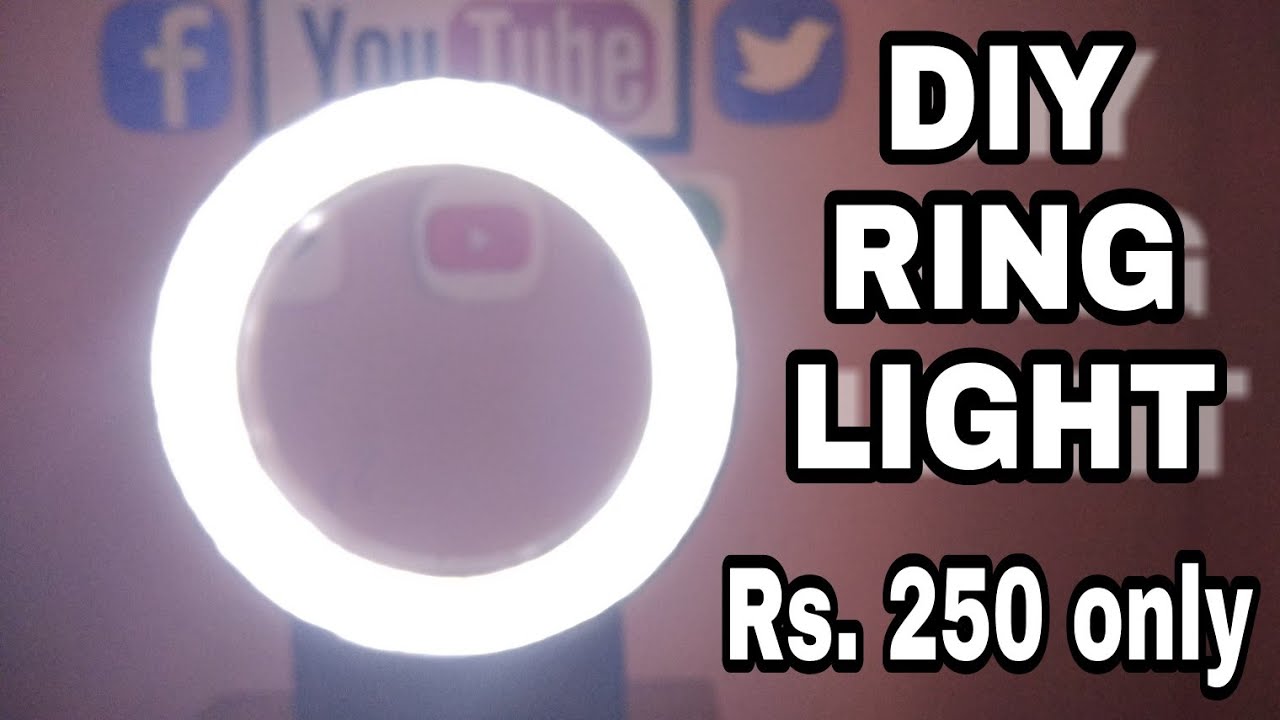 DIY Ring Light || How to Make DIY Ring Light from cardboard and LED Strip at home for youtube videos