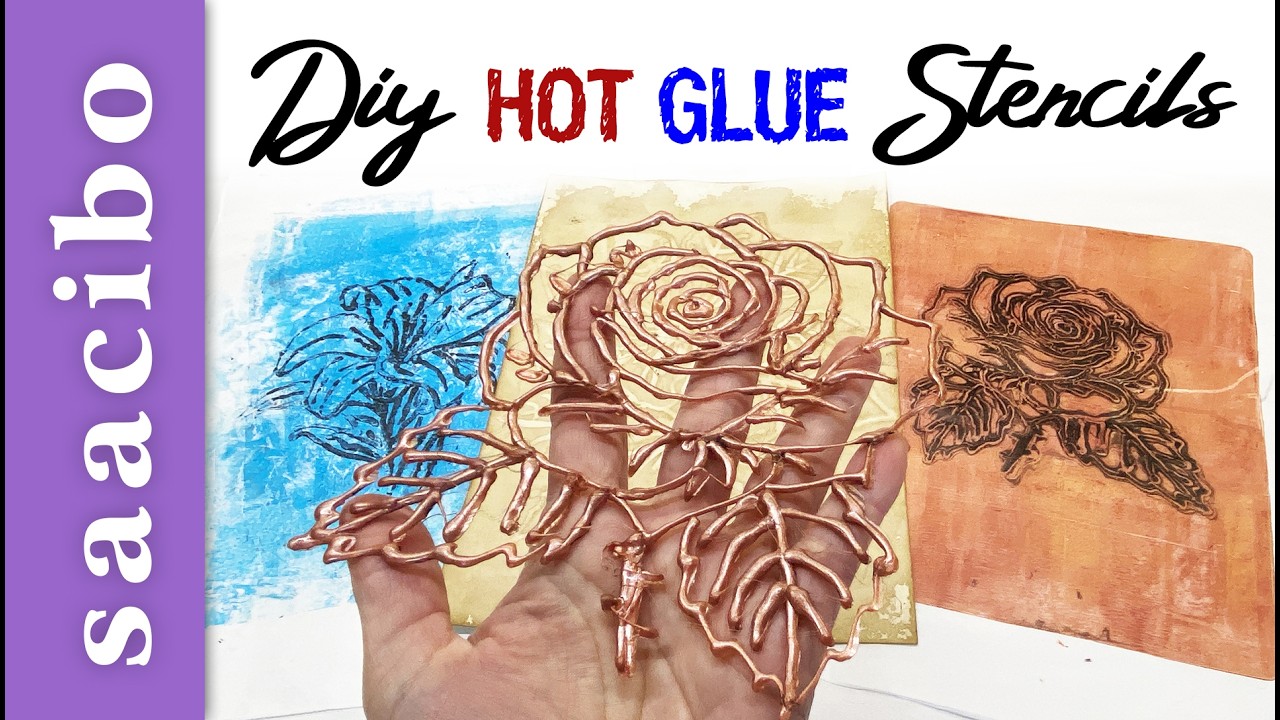 Diy Hot Glue Stencils & Free Printables - Tutorial #budgetcrafting