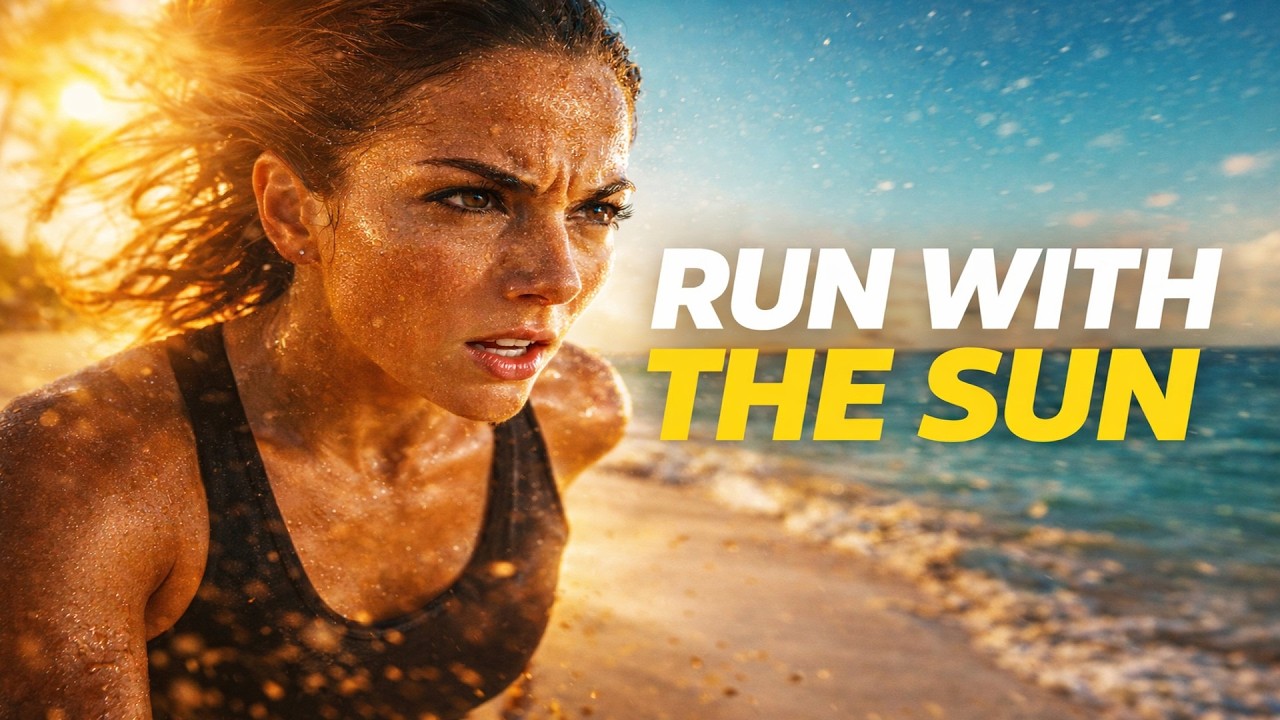 RUN WITH THE SUN,  WAIKIKI☀️ 30 Min Power Beach Run | High Energy Workout Music