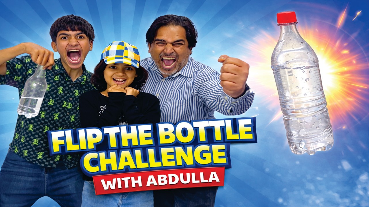 Flip The Bottle Challenge 😱 | With Abdulla & Family | Who Won?