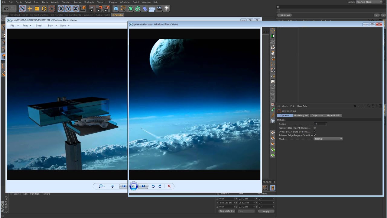 Cinema 4D Tutorial - Space Lighting - Part 1 - Modeling