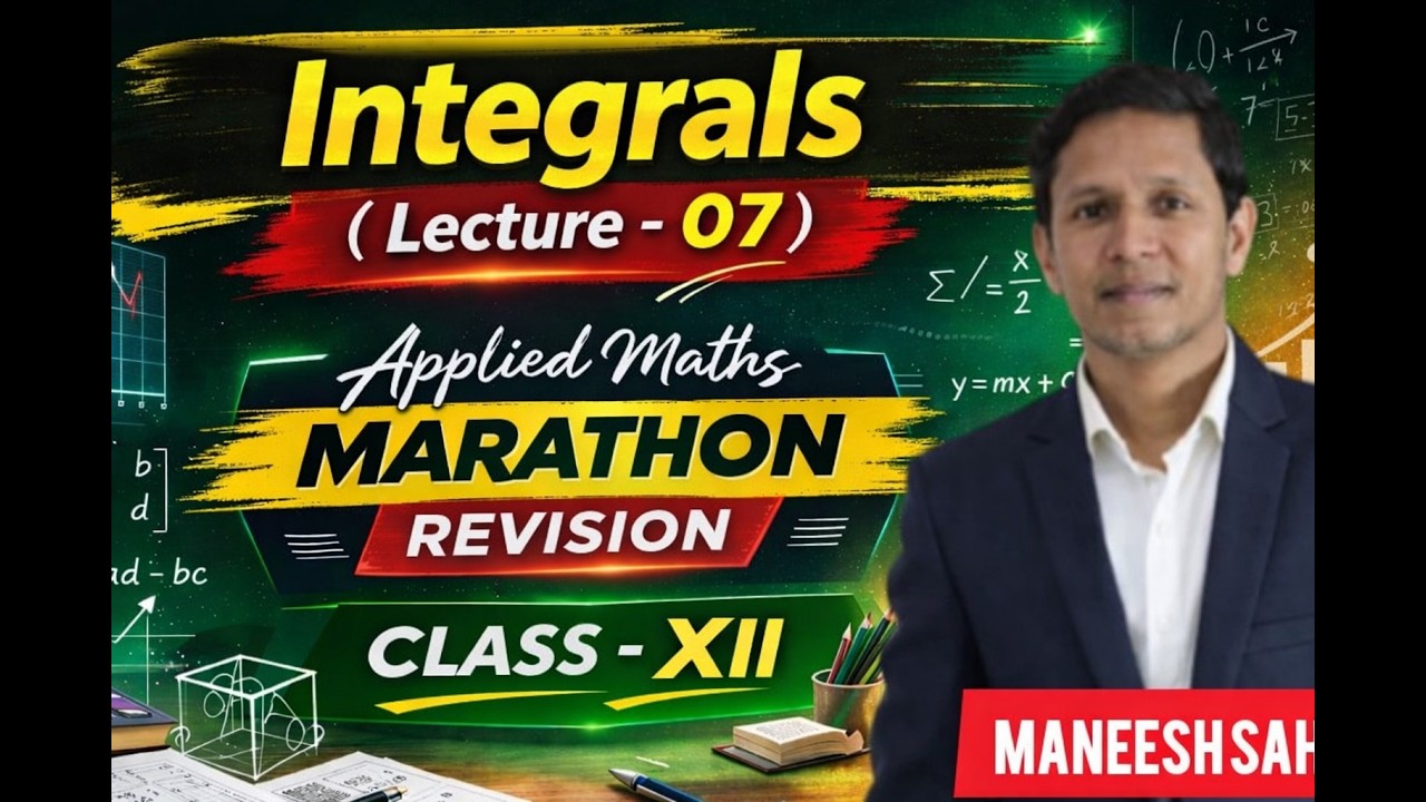 DAY 7 I 12th board Applied Maths marathon Revision 2026 I PACE