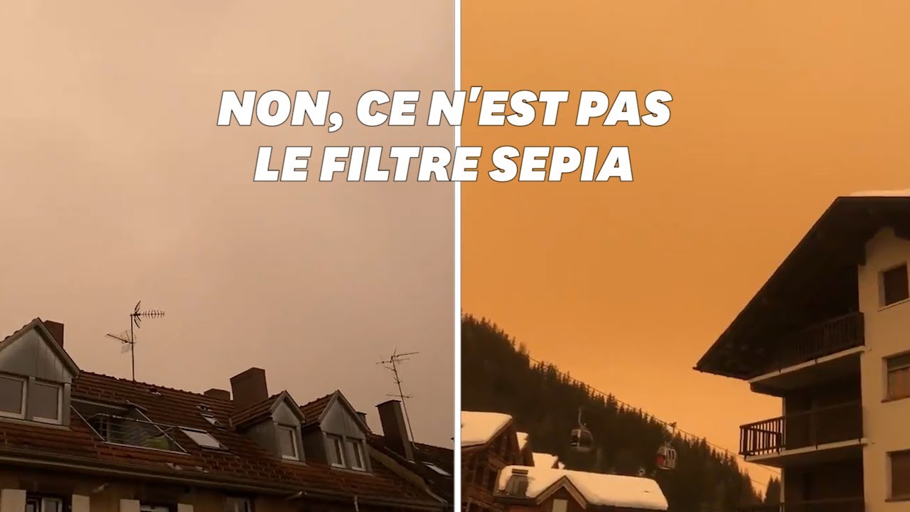 Du sable de Sahara donne au ciel une teinte &eacute;tonnante en France