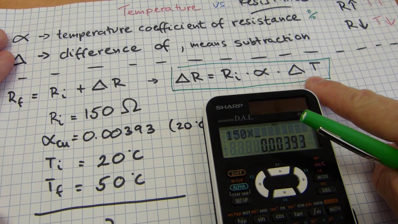 Temperature vs. Electrical Resistance calculations