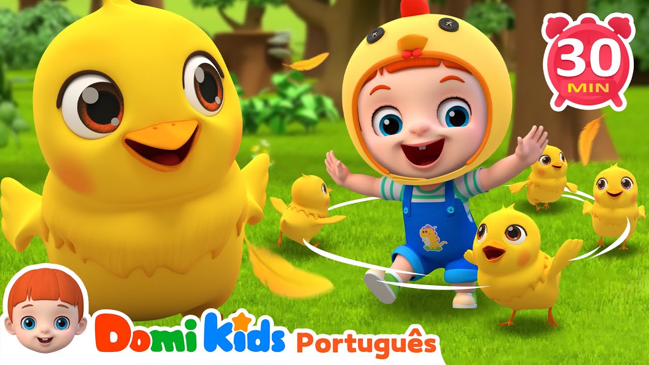 Cinco Pintinhos🐤 | Canción Infantil para Contar y Cantar | Canções Educacionais | Domi Kids